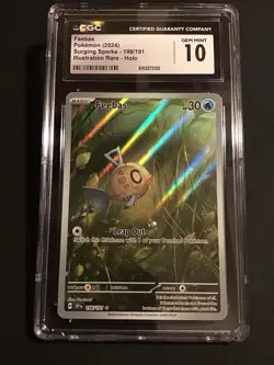 Pokemon Feebas 198/191 Illustration Rare Surging Sparks - CGC 10 - Image 1