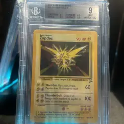 Pokemon TCG Zapdos 2000 Base Set 2 Unlimited Holo Rare #020/130 BGS 9 - Image 2