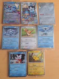 Lot de cartes Pokemon Calendrier de l'Avent 2025 Givrali EX Pikachu Evoli - Image 1