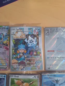 Lot de cartes Pokemon Calendrier de l'Avent 2025 Givrali EX Pikachu Evoli - Image 3
