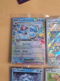 Lot de cartes Pokemon Calendrier de l'Avent 2025 Givrali EX Pikachu Evoli - Image 4