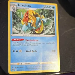 Pokemon Drednaw 027/072 Rare NM [ERROR] Factory Roller Indents - Image 1
