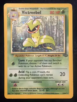 Pokemon Victreebel 14/64 Jungle Holo Rare Unlimited 1999 WOTC LP - Image 1