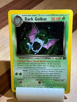 Dark Golbat #7 - Team Rocket 2000 Pokemon - 7/82 Holo Rare *Original Owner* - Image 4