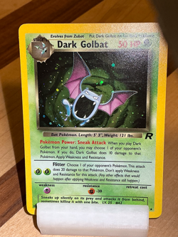 Dark Golbat #7 - Team Rocket 2000 Pokemon - 7/82 Holo Rare *Original Owner* - Image 5