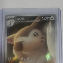Pokemon Furret 168/159 SV09 Journey Together Illustration Rare Holo 2025 - Image 3