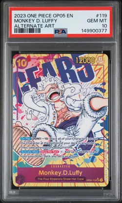 2023 ONE PIECE OP05-AWAKENING OF THE NEW ERA #119 MONKEY D. LUFFY PSA 10 - Image 1