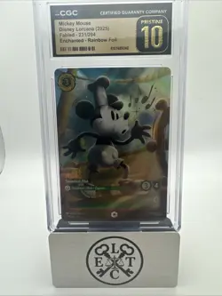 Disney Lorcana Mickey Mouse Steamboat Pilot Enchanted 231/204 CGC Pristine - Image 1