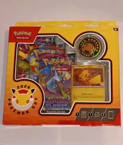 Pokemon Day 2026 Pikachu Promo Card, Coin & 3 Booster Packs Box - Image 1