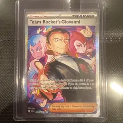 Team Rocket’s Giovanni 238/182 SIR Rare Destined Rivals Pokemon Card - Image 1
