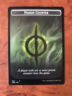 Poison Counter Token 014 MTG Magic the Gathering Card NM Mint All Will be One - Image 1