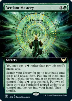 Verdant Mastery (Extended Art) FOIL Strixhaven: School of Mages NM CARD ABUGames - Image 1