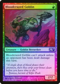 Bloodcrazed Goblin FOIL Magic 2011 / M11 NM Red Common MAGIC MTG CARD ABUGames - Image 1