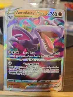 Pokemon TCG Aerodactyl VSTAR Ultra Rare Card 093/196 SWSH: Lost Origin - Image 1