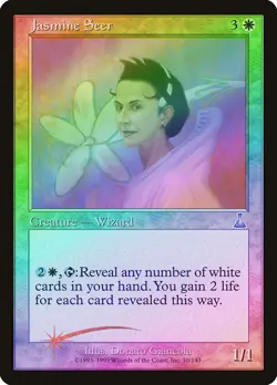 Jasmine Seer FOIL Urza's Destiny PLD White Uncommon MAGIC MTG CARD ABUGames - Image 1