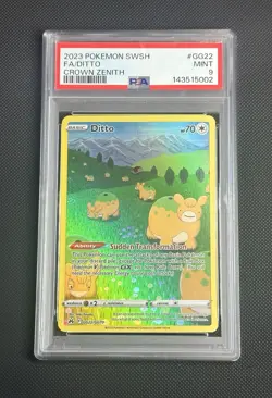 SEND AN OFFER - 2023 POKEMON SWSH CROWN ZENITH GG22 FULL ART/DITTO - PSA 9 - Image 3