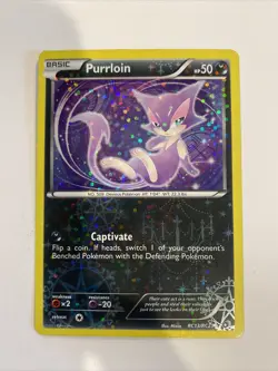 Pokemon TCG Purrloin Legendary Treasures Radiant RC13/RC25 Mega Holo - Image 1