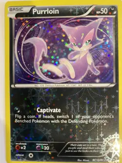 Pokemon TCG Purrloin Legendary Treasures Radiant RC13/RC25 Mega Holo - Image 3