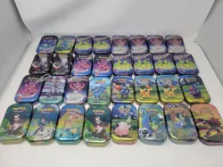 Lot Of 32 Pokemon Opened Mini Tins Empty No cards. 151, Ascended Heroes, Etc - Image 1