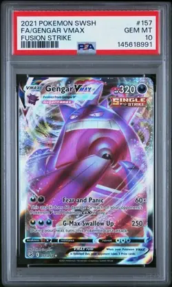 Gengar VMAX 157/264 Full Art 2021 Pokemon SWSH Fusion Strike PSA 10 Gem Mint - Image 1