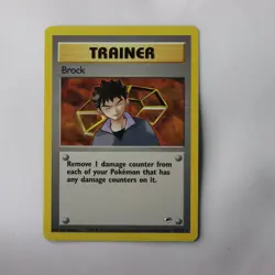 Brock 98/132 Gym Heroes Set Rare 1999 WOTC vintage NM Pokemon Card - HD Photos - Image 1