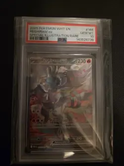 2025 POKEMON WHT EN-WHITE FLARE SPECIAL ILLUSTRATION RARE RESHIRAM EX PSA 10 - Image 1