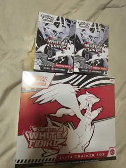 Sealed Pokemon White Flare Etb And 2x Booster Bundle Lot - Image 1