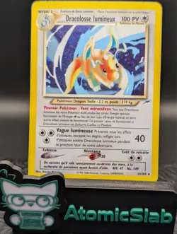 Pokemon TCG Light Dragonite 14/105 Neo Destiny Holo French Dracolosse WOTC (LP) - Image 1