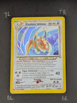 Pokemon TCG Light Dragonite 14/105 Neo Destiny Holo French Dracolosse WOTC (LP) - Image 3