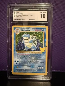 2021 Pokemon Celebrations Classic Coll. 2/102 Blastoise Holo CGC 10 Gem Mint - Image 1