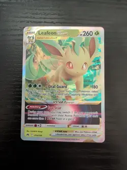 Leafeon VSTAR 014/159 Ultra Rare Holo Pokemon 2023 Crown Zenith NM - Image 1