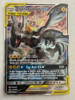 pokemon Pikachu & Zekrom Tag Team GX SM168 (Alternate Full Art Holo Promo) - Image 1