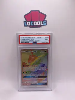 Rayquaza GX 177/168 Secret Rare 2018 Celestial Storm Pokemon Card PSA 9 MINT - Image 1
