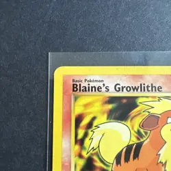 1st Edition Blaine's Growlithe 62/132 Gym Challenge Pokemon Card - Image 2