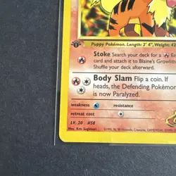 1st Edition Blaine's Growlithe 62/132 Gym Challenge Pokemon Card - Image 5