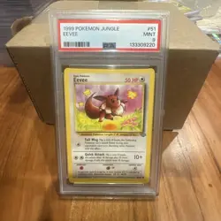 Pokemon Card 51/64 Eevee Jungle English - PSA 9 PERFECT CENTERING - Image 1