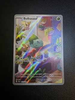 Pokemon TCG Stellar Crown Bulbasaur Holo Rare Card 143/142 Sv07 - Image 1