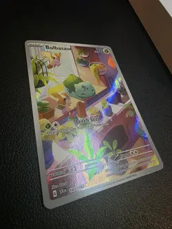 Pokemon TCG Stellar Crown Bulbasaur Holo Rare Card 143/142 Sv07 - Image 2