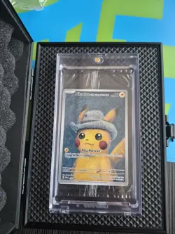 Pikachu with Grey Felt Hat 085 Promo Card Pokemon Van Gogh - Image 1