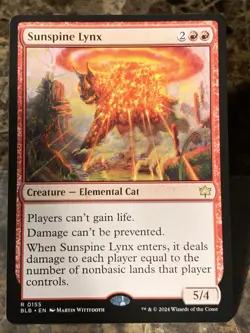 MTG TCG Bloomburrow Sunspine Lynx 0155 Regular Rare - Image 1