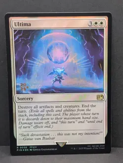 MTG Final Fantasy 15 FF XIV Ultima Magic Gathering Prerelease Stamped FOIL NM - Image 1