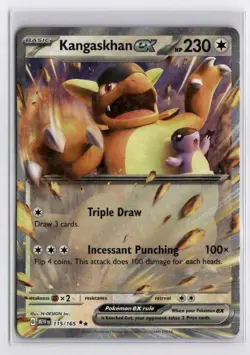 Pokemon 151 Kangaskhan ex 115/165 Double Rare Holo - Image 1