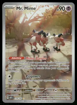 Pokemon Cards Mr. Mime 179/165 151 Illustration Rare NM *2 - Image 1