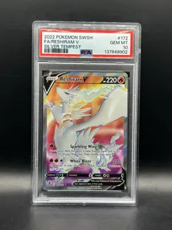 Pokemon Silver Tempest Reshiram V 172 PSA 10 - Image 1