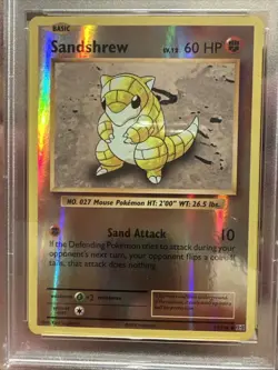 2016 POKEMON XY EVOLUTIONS #54 SANDSHREW-REVERSE FOIL PSA 8 - Image 2