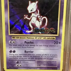 2016 Pokemon Xy Evolutions #51 Mewtwo-Holo Evolutions-Prerelease PSA 8 - Image 2