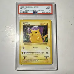 Pokemon Pikachu Base Set Shadowless 058/102 Regular PSA 9 English 1999 - Image 1
