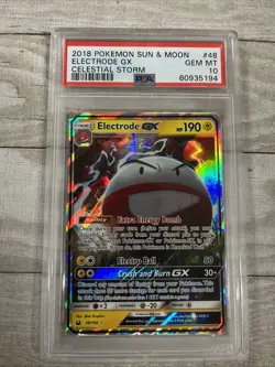 PSA 10 2018 Pokemon Sun & Moon Eletrode GX Celestial Storm #48 - Image 1