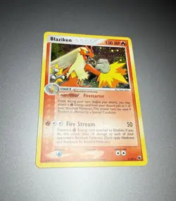 Pokemon Blaziken 3/109 Ruby and Sapphire Holo LP/NM - NICE SWIRL!! - Image 3