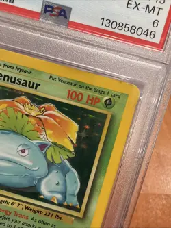 PSA 6 1996 Venusaur Holo 003 Base Set Basic Pokemon NM-MT - Image 3